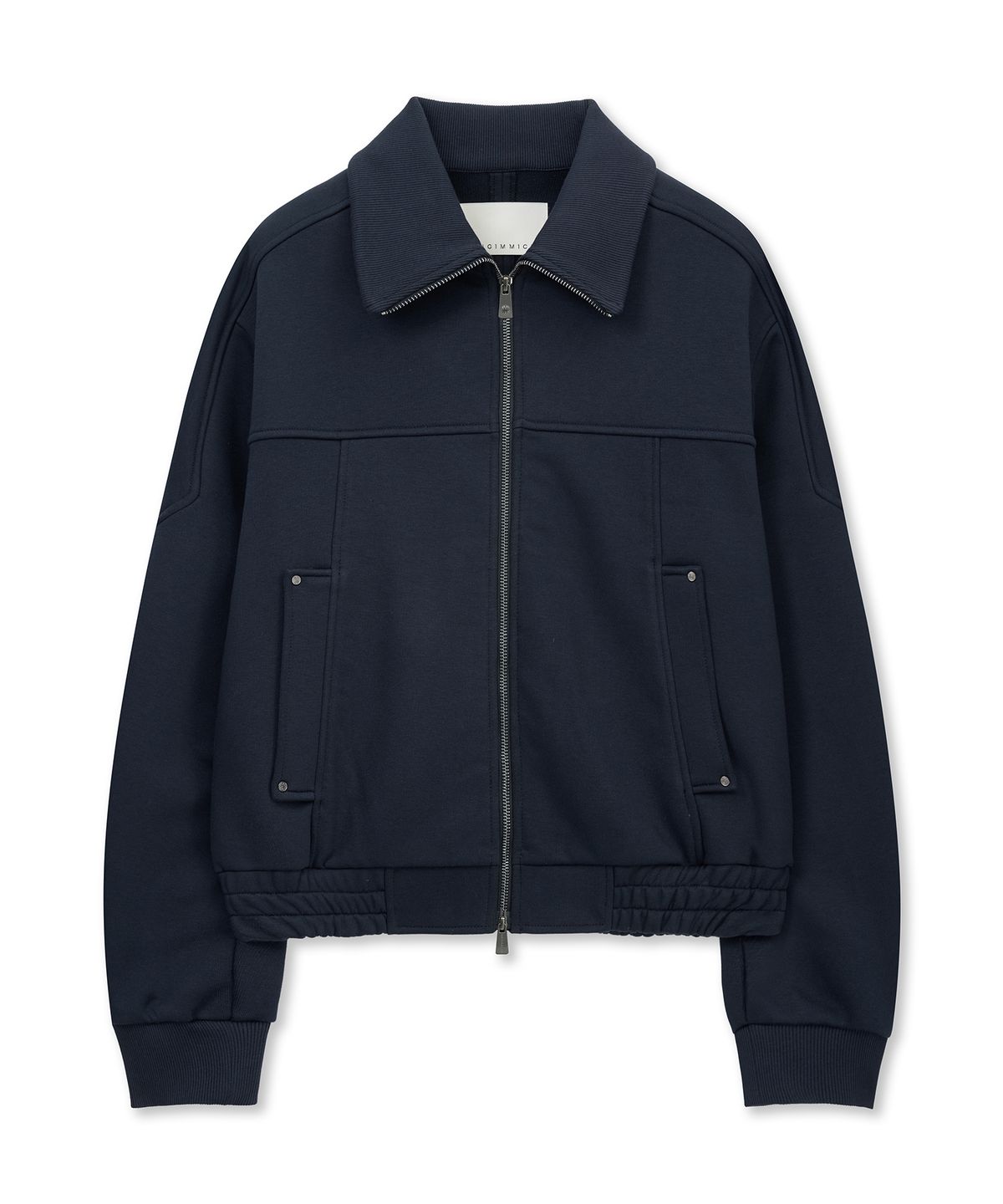 언지미크(UNGIMMICK) HIGH NECK ZIP-UP JACKET (NAVY)