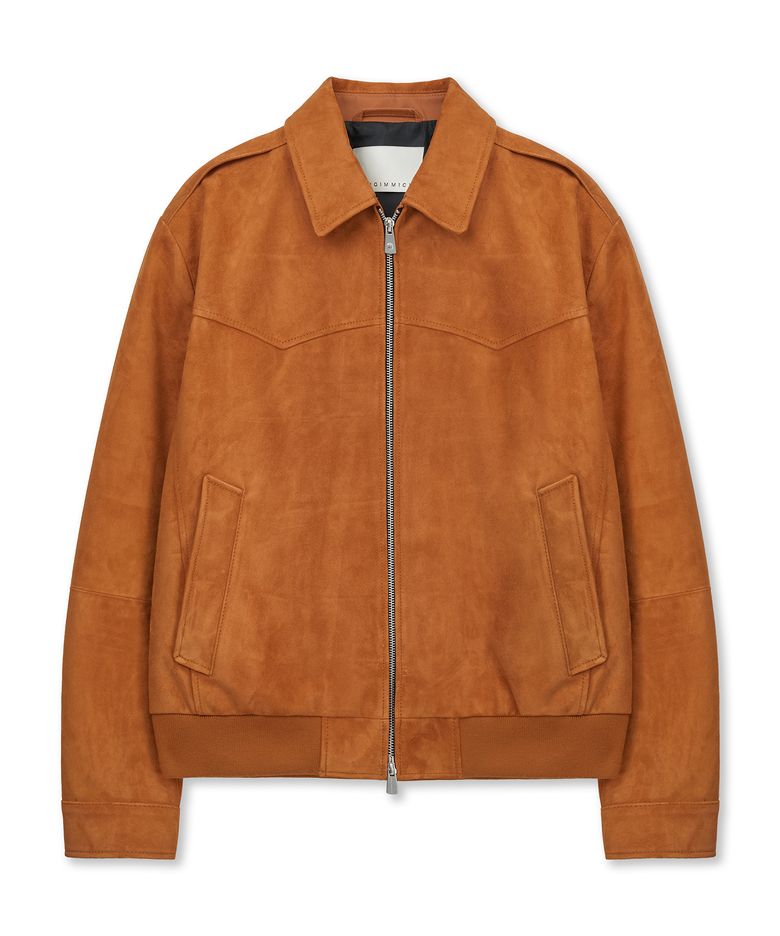 WESTERN SUEDE BLOUSON JACKET (ORANGE / GOATSKIN)