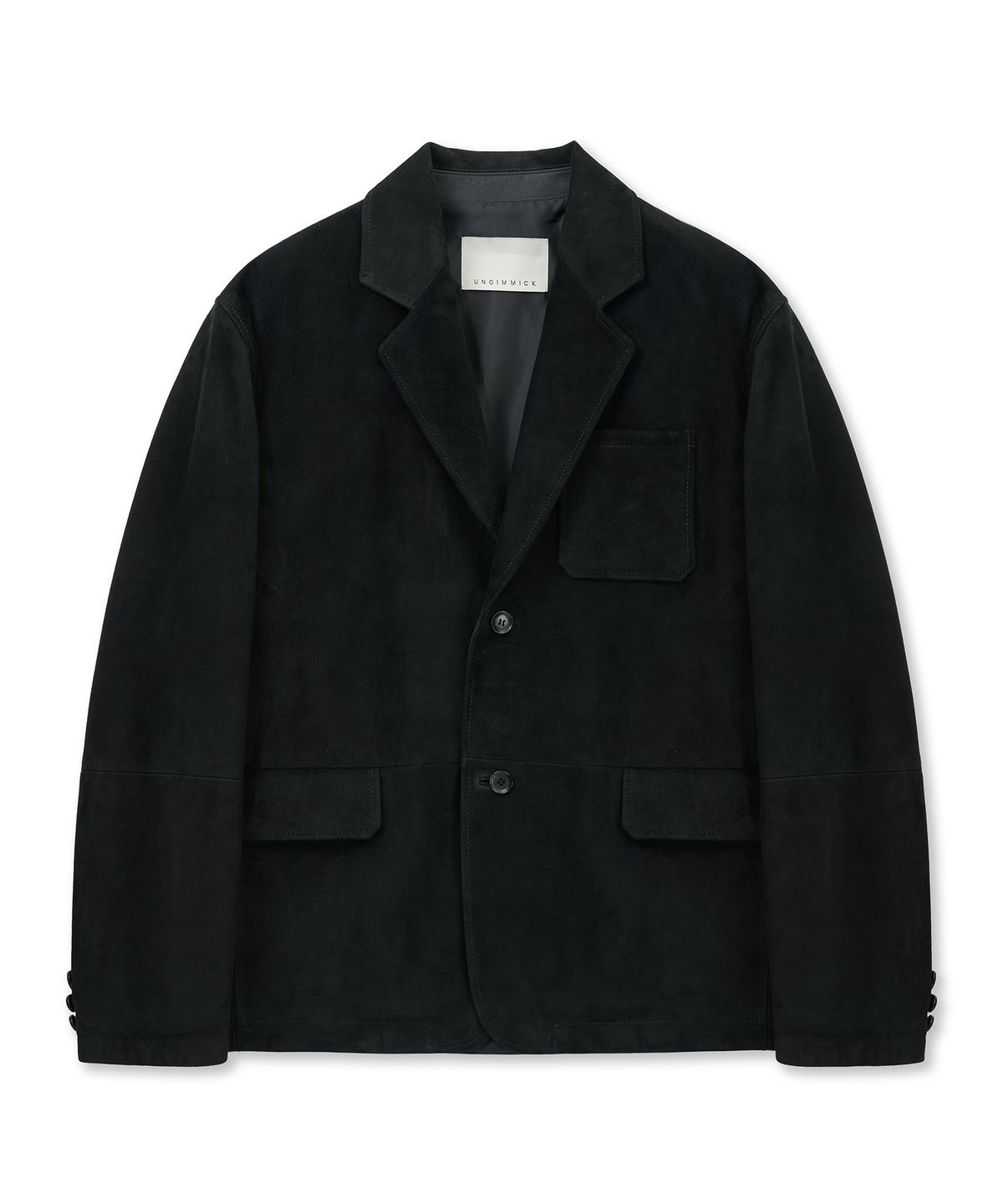 언지미크(UNGIMMICK) SUEDE TAILORED JACKET (BLACK / GOATSKIN)