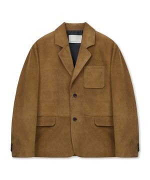 SUEDE TAILORED JACKET (CAMEL / GOATSKIN)