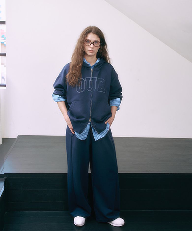 (set) adult classic Hooded set-up _ navy