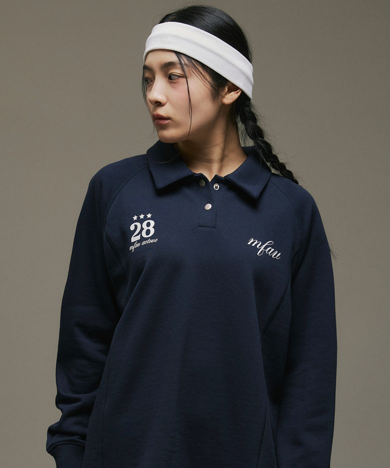 스냅라인 폴로 롱슬리브 네이비