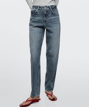 하이웨이스트 릴랙스 핏 배럴 진