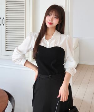 뷔스티에 매칭 블라우스_RMBLG24NT4