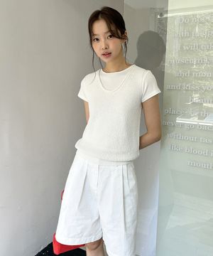 (woman) 바인 U넥 니트 탑_Ivory