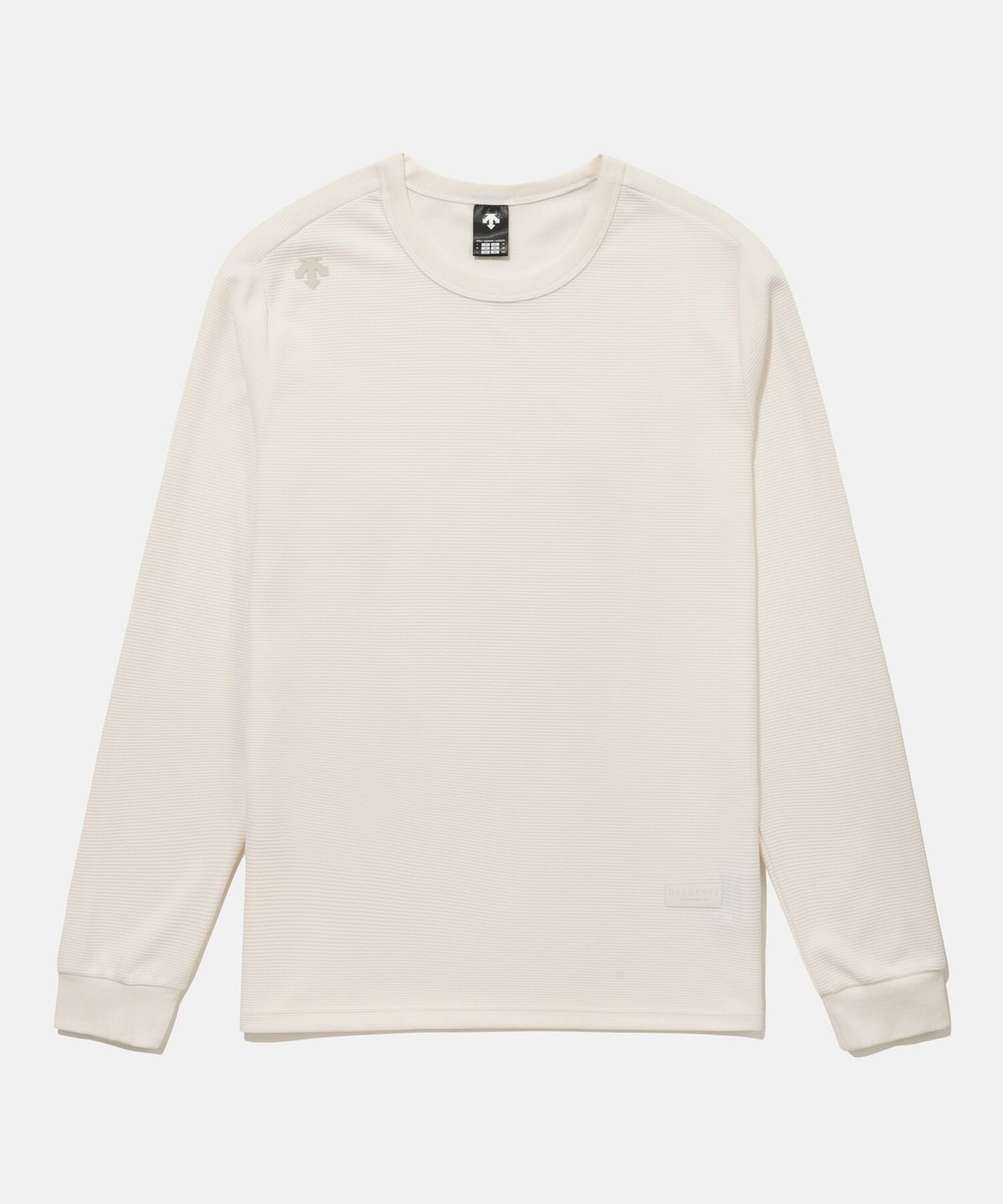 데상트(DESCENTE) 드라이 와플 긴팔 티셔츠 아이보리 SR111UTL32