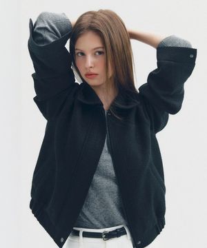 트위드 블루종 점퍼_RMJPG24NT1