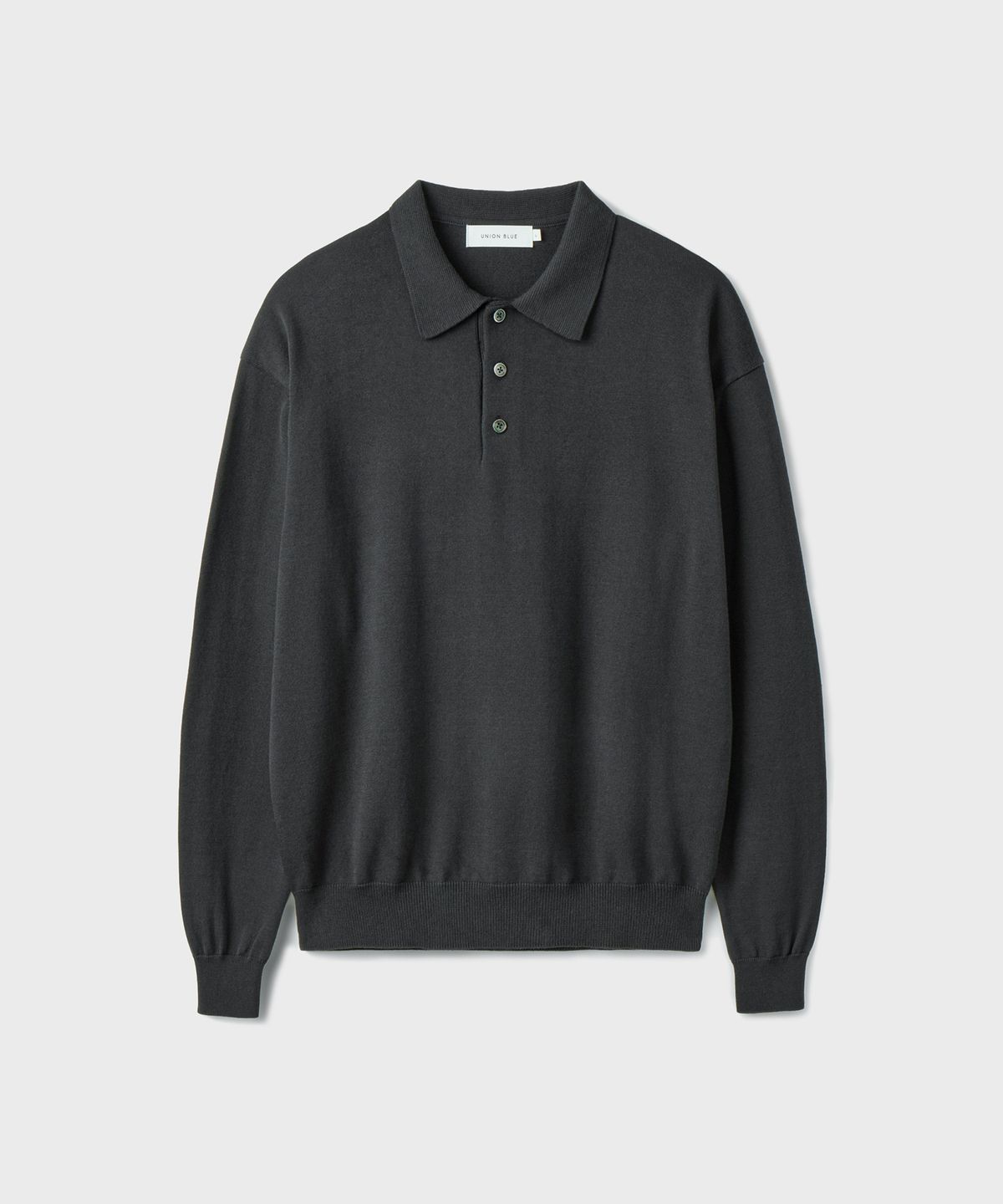 유니온블루(UNION BLUE) VOYAGER COLLAR KNIT [GRAPHITE]