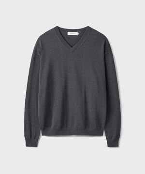 ACCORD V-NECK KNIT [CHARCOAL]