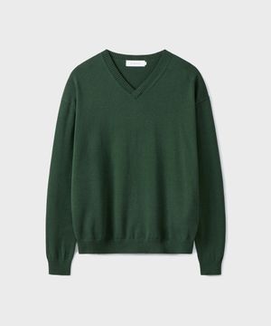ACCORD V-NECK KNIT [KALE GREEN]