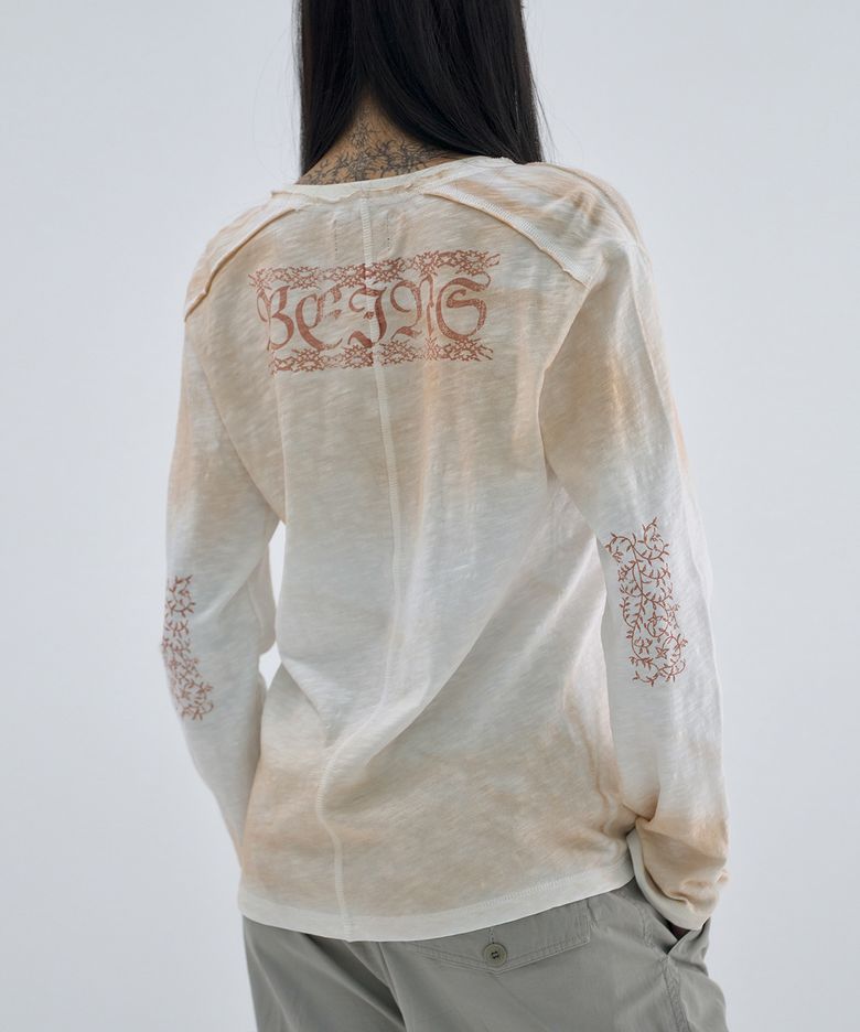 Loose Slub Long Sleeve White