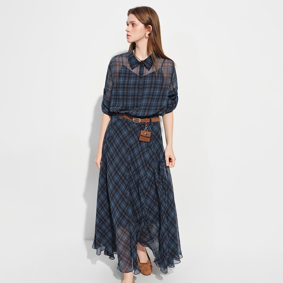 웬스데이딜라잇(WEDNESDAY DELIGHT) WD_Plaid shirt dress_2color
