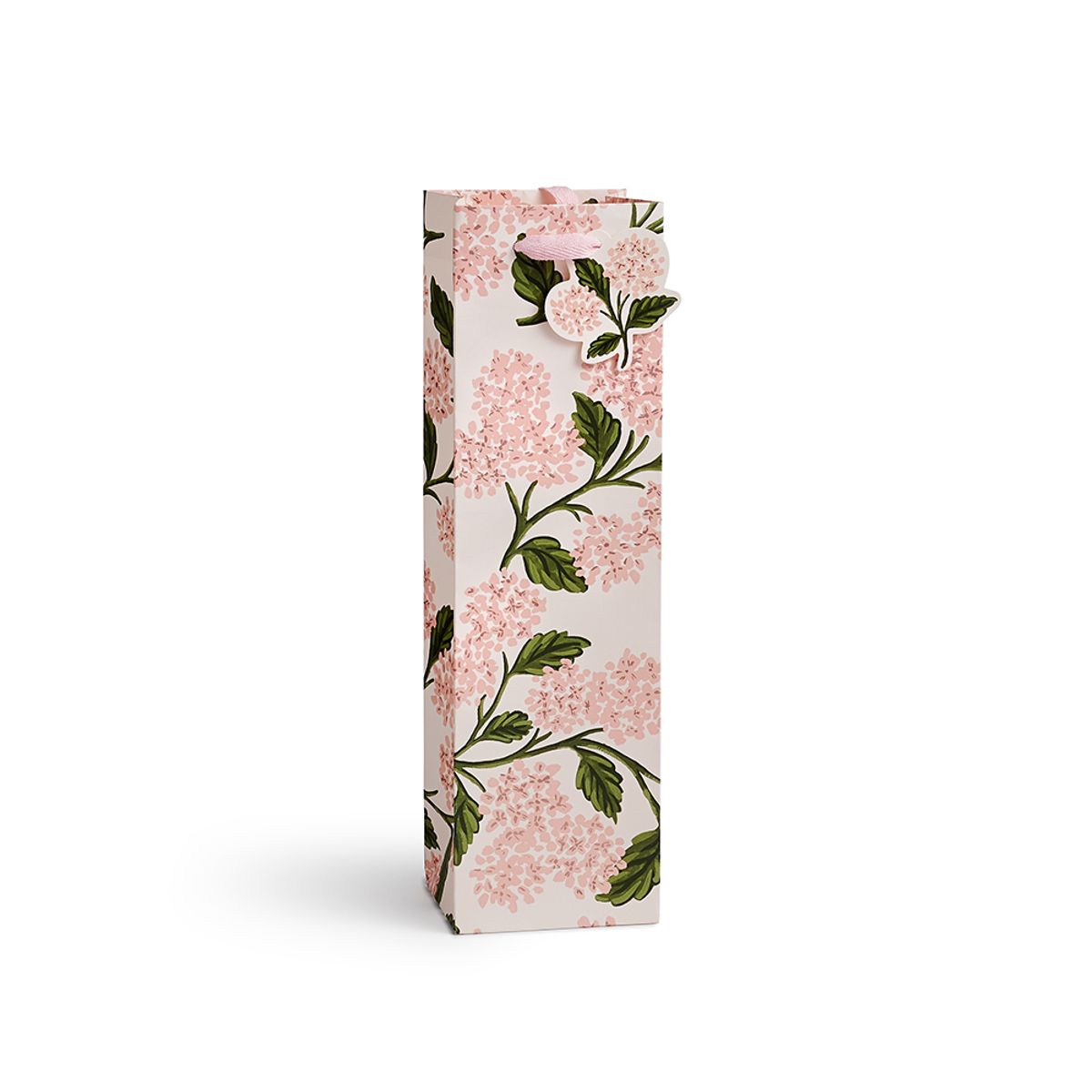 라이플 페이퍼(RIFLE PAPER) Pink Hydrangea 와인 기프트 백