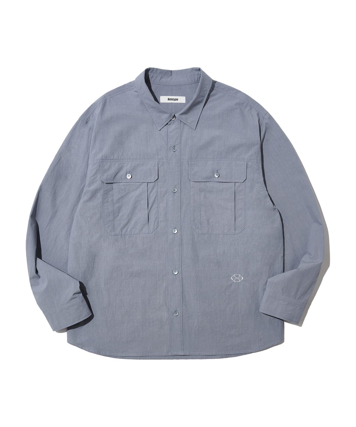 논타입(NONTYPE) GARMENT WASHED COMFY SHIRTS (DEEP SKY)