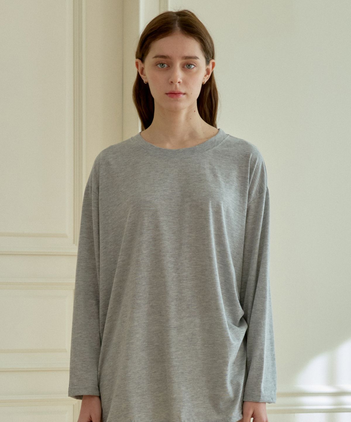 힐리오트(HEALIOTE) NEO SLIT TOP_MELANGE GREY