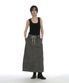 인버티드 드로스트링 맥시 스커트_차콜