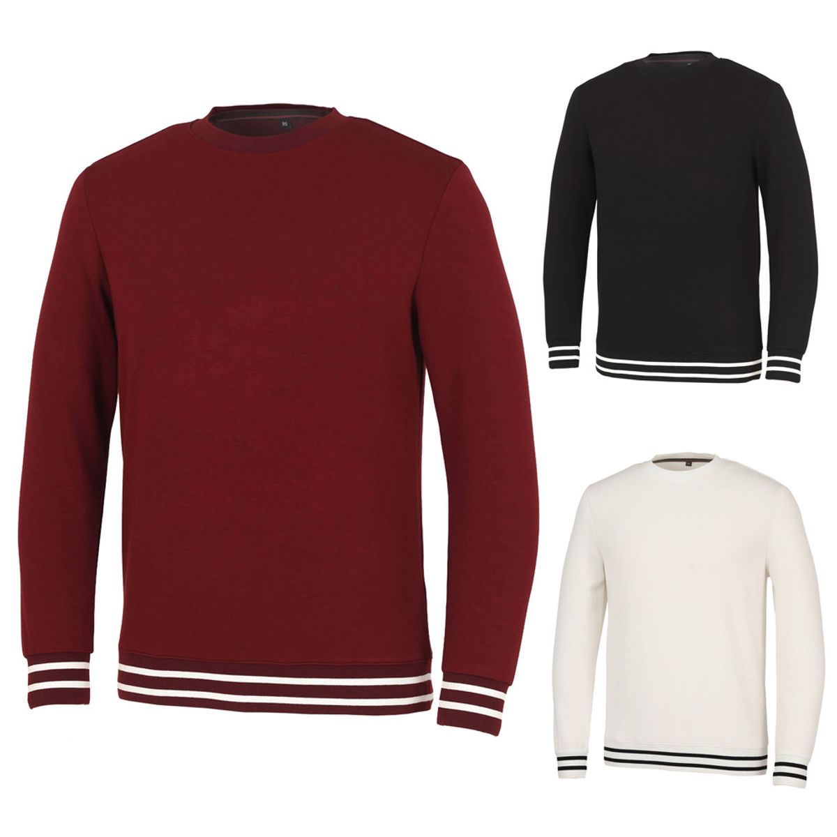 김영주 골프(KIM YOUNG JOO GOLF) 봄가을 라운드넥 투라인 맨투맨 남성 긴팔 골프 티셔츠 DQSMTS01