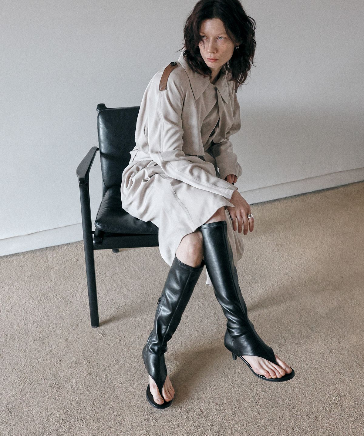 에퓨레(EPURE) REI Open Toe Long Boots
