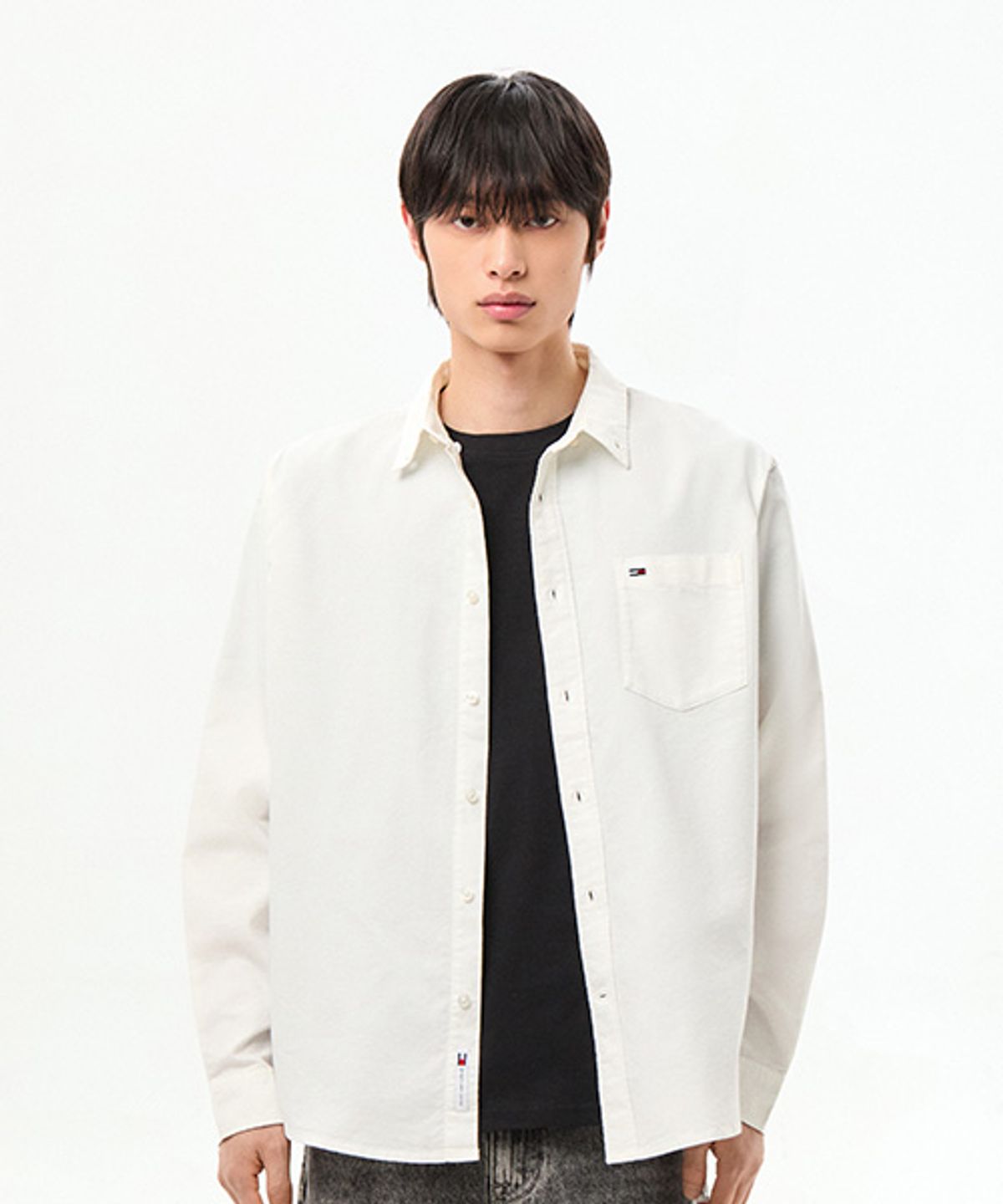 타미진스(TOMMY JEANS) 쿨맥스 릴렉스 옥스포드 셔츠 (T32G0WSH01TMT2YBL)