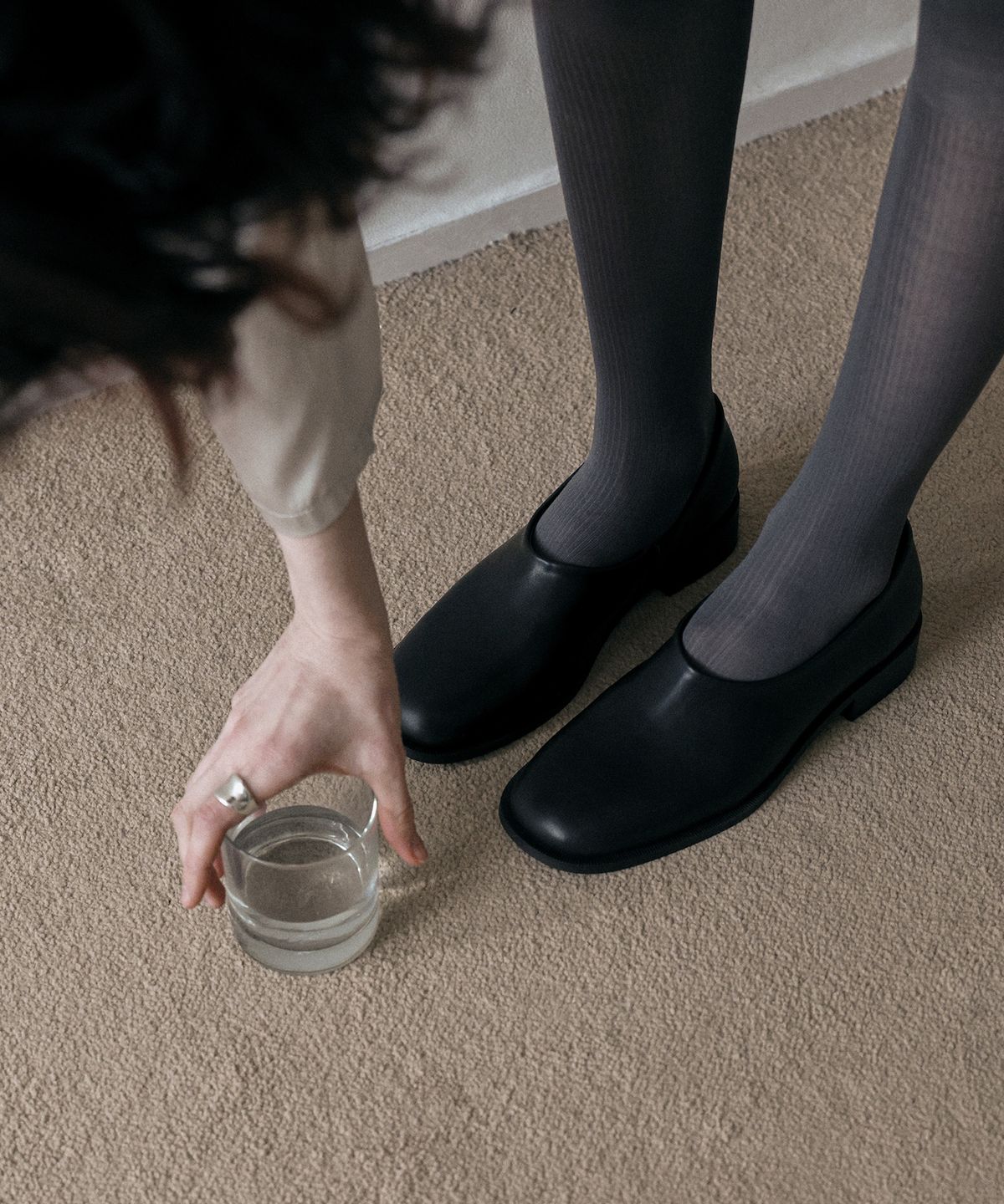 에퓨레(EPURE) NOAH Square Loafers (2color)