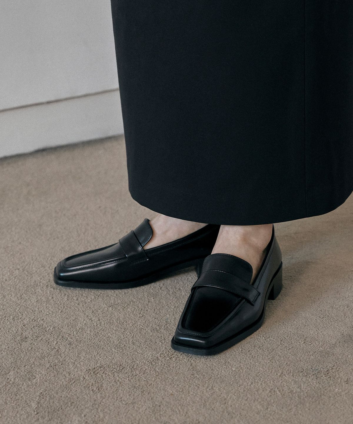 에퓨레(EPURE) ANTO Square Loafers (2color)