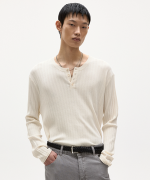 디온 비스코스 헨리넥 롱 슬리브 니트 (2 COLOR)