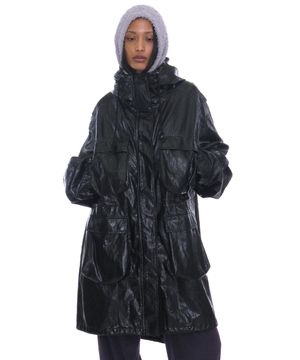 워시드 포 레더 M65 피쉬테일 자켓_블랙