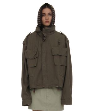 워시드 크롭 M65 필드 자켓_웜 그레이