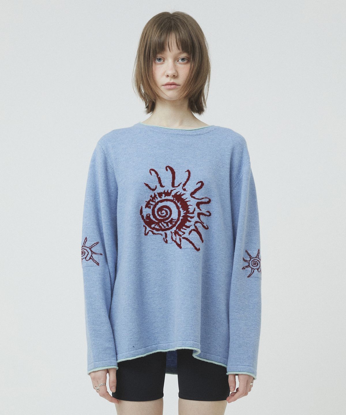 리트리버클럽(RETRIEVER CLUB) SHELL KNIT [SKY BLUE]