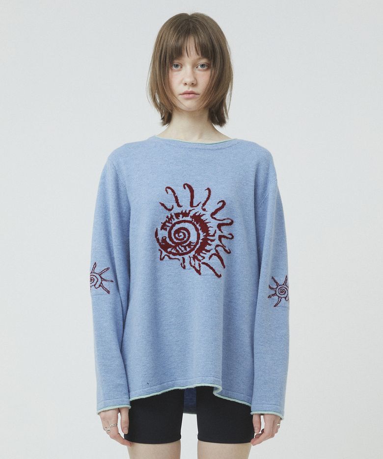 SHELL KNIT [SKY BLUE]