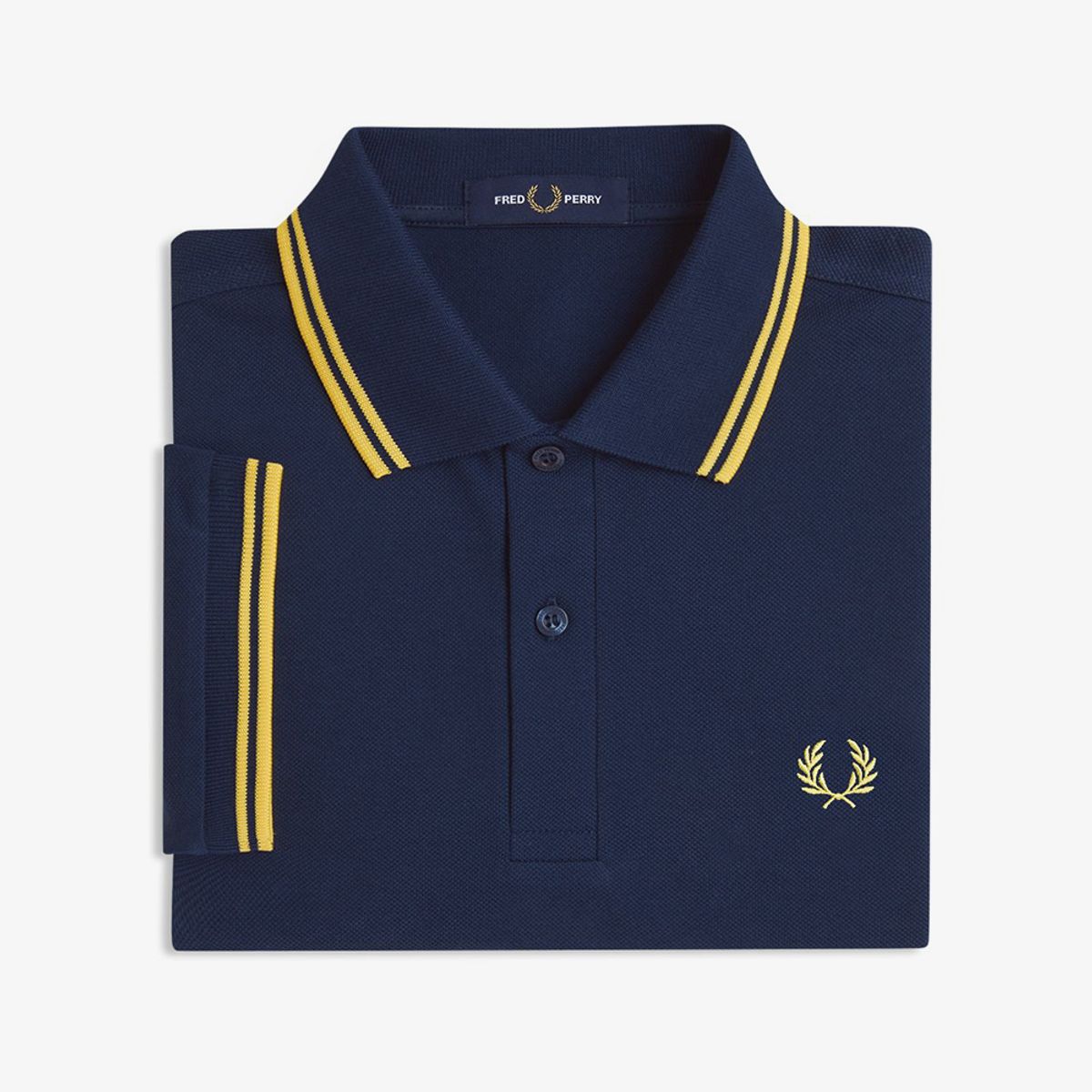 프레드페리(FRED PERRY) [M3600] 트윈 팁 프레드페리 셔츠 - 테니스블루/레몬발리 AFPM2613600-02B