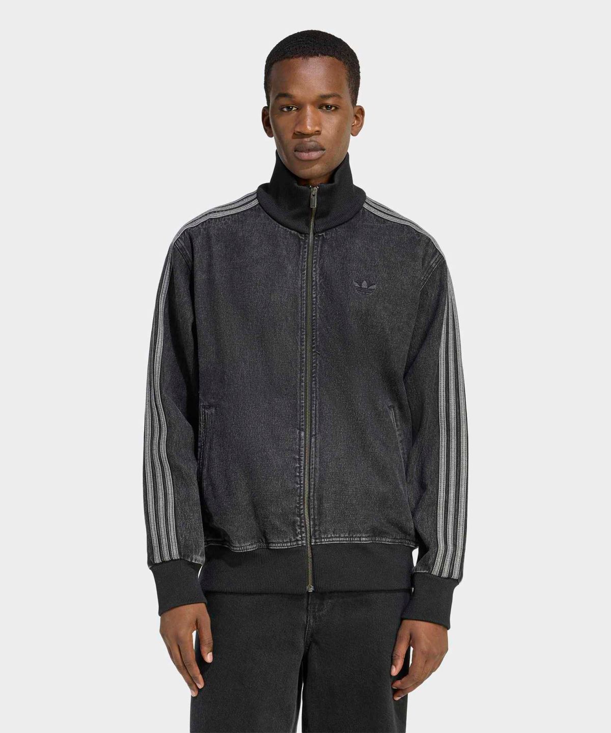 아디다스(ADIDAS) 데님 파이어버드 트랙탑 - 블랙 / KD1516