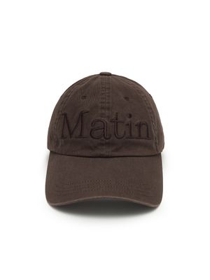 MATIN LOGO WASHED BALL CAP IN BROWN