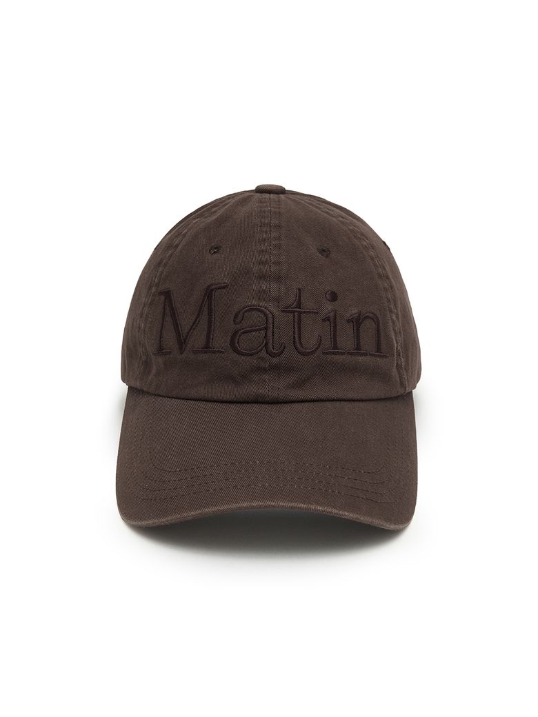 MATIN LOGO WASHED BALL CAP IN BROWN