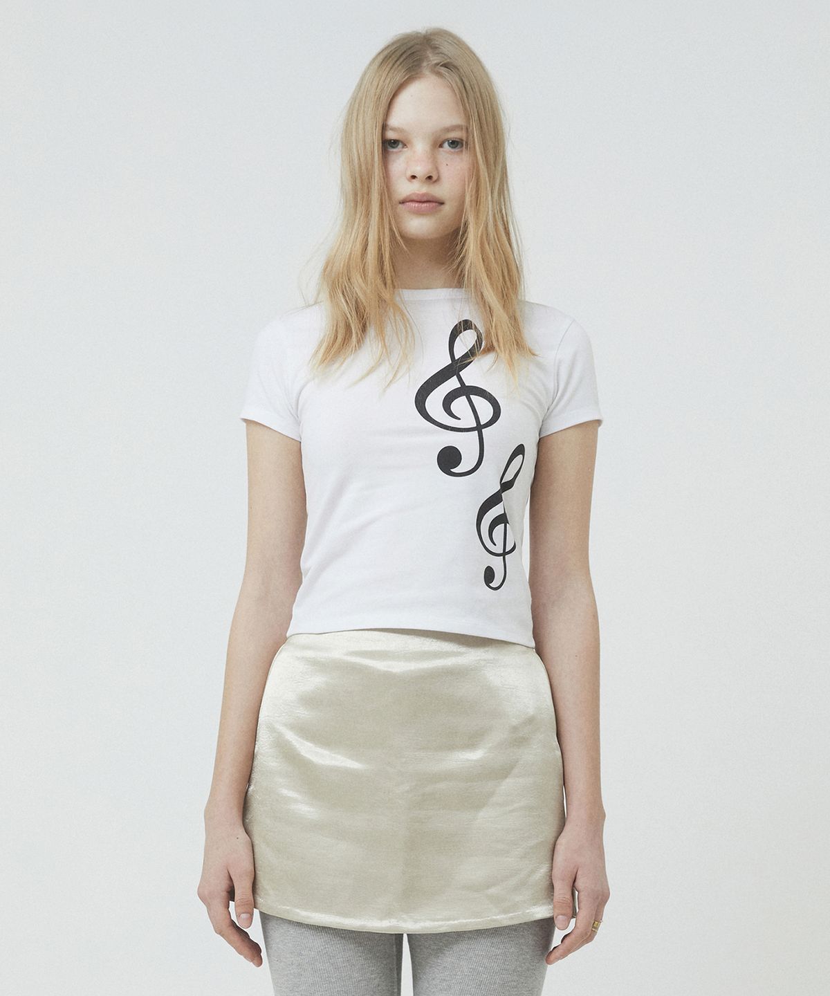 리트리버클럽(RETRIEVER CLUB) MUSIC CROP TEE [WHITE]