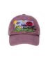 ART FLOWER LEATHER STRAP BALL CAP (WINE)
