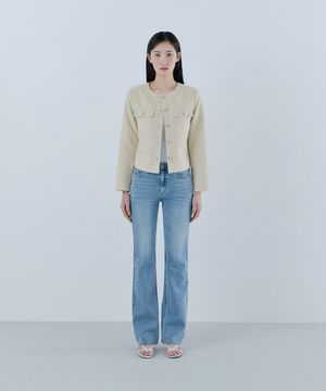 1color LBL톤 부츠컷 데님 OQ1D5002