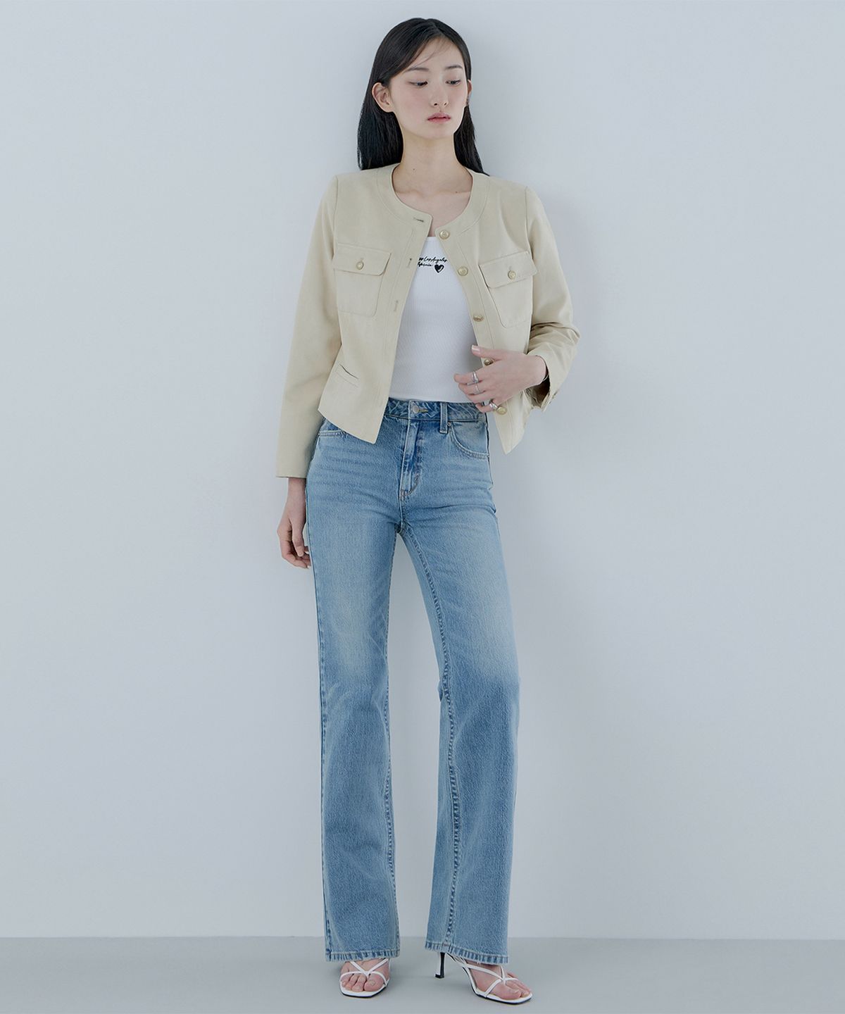 게스(GUESS) 1color LBL톤 부츠컷 데님 OQ1D5002