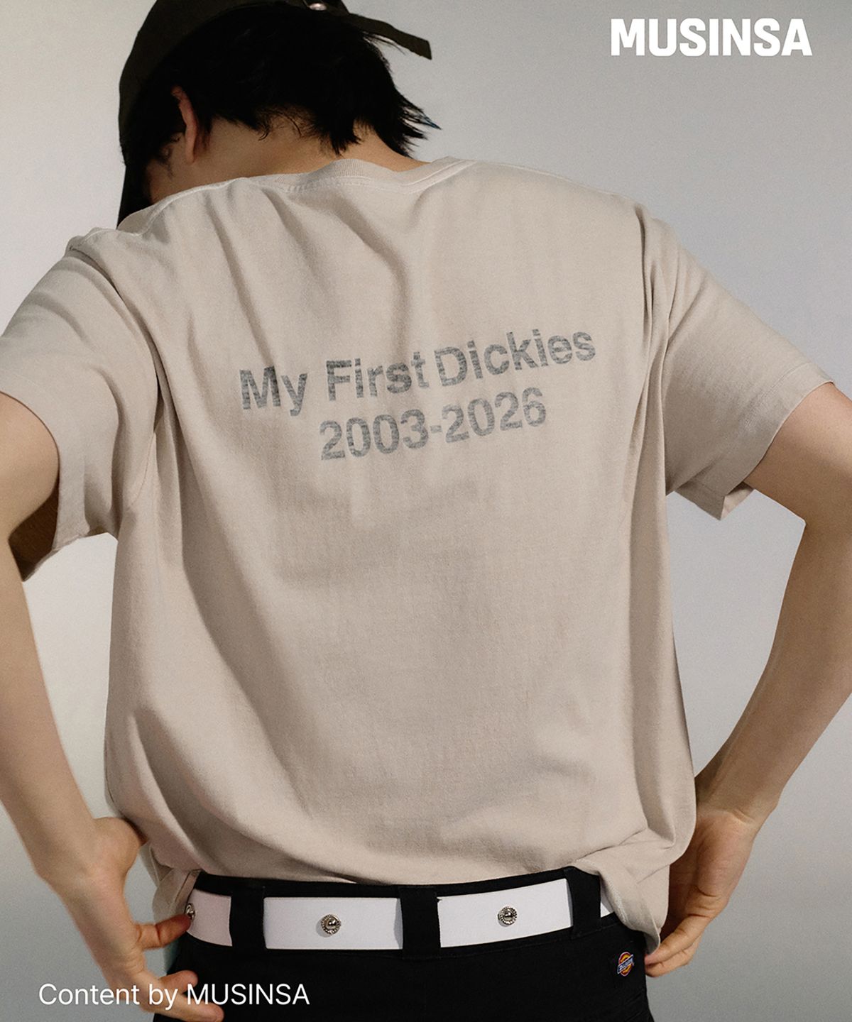 디키즈(DICKIES) 디키즈 X 장석종 크롭 티셔츠 Oatmeal