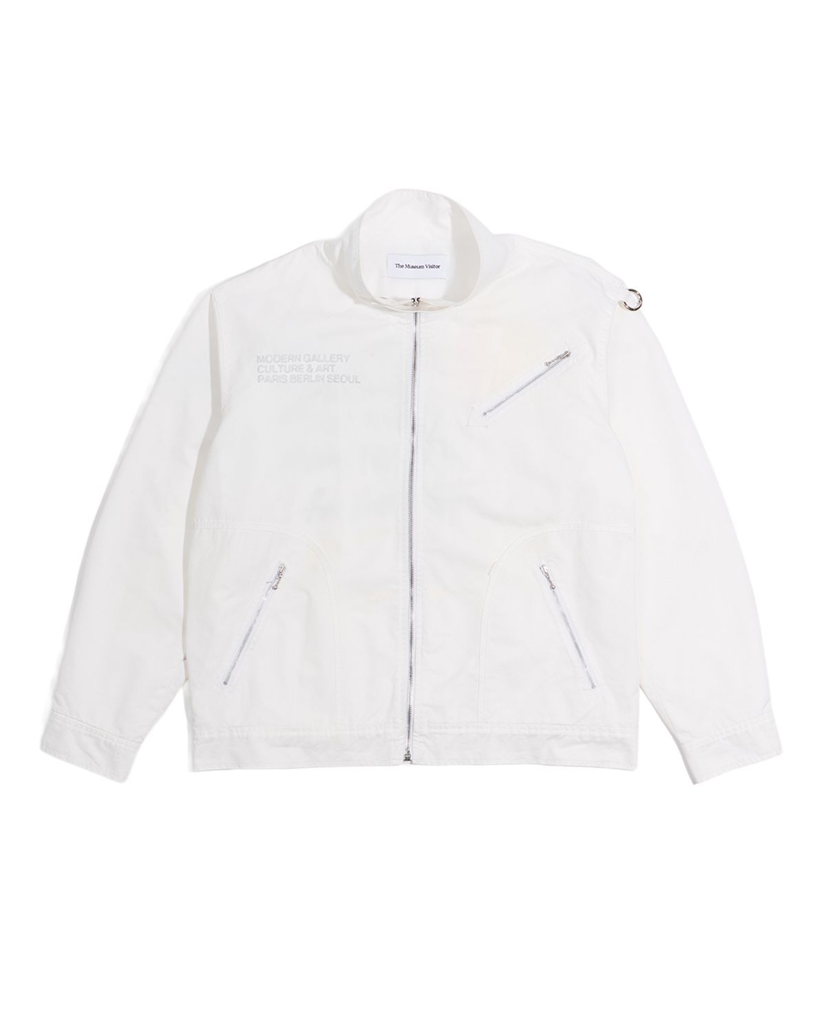 더뮤지엄비지터(THEMUSEUMVISITOR) ART FLOWER CHAIN BLOUSON (WHITE)