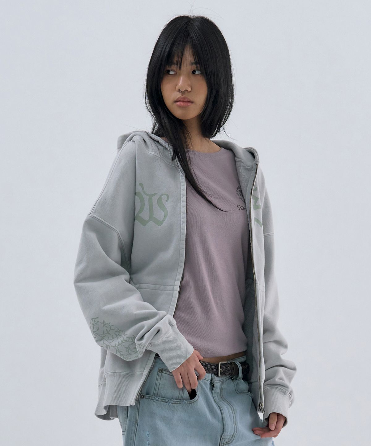 웰빙익스프레스(WELLBEING EXPRESS) HOWtoWB Zipup Hoodie Grey