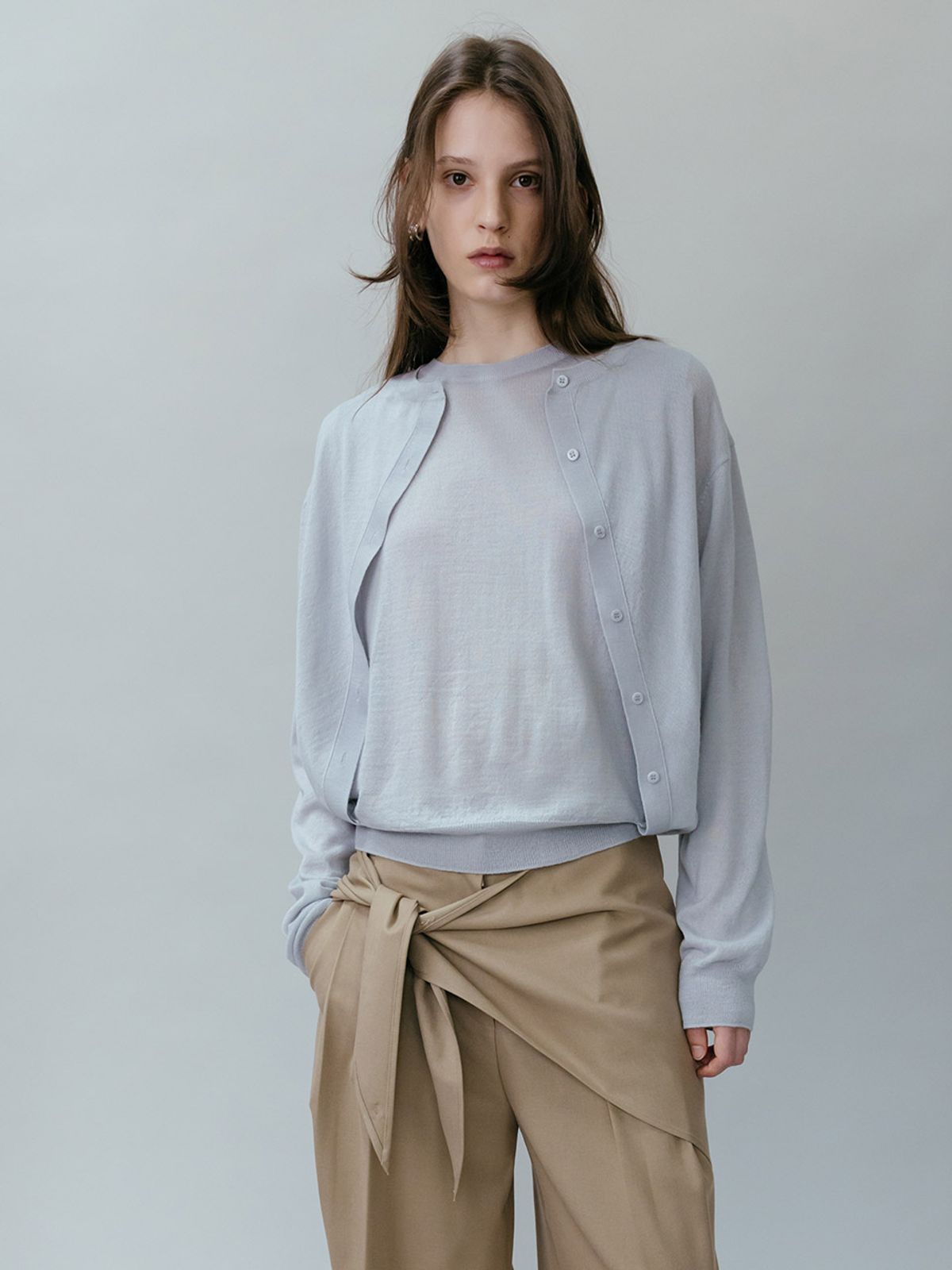루에브르(LOEUVRE) Layered Cardigan Pullover SK6SP646_2color