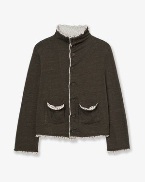 LAYERED CARDIGAN [KHAKI]