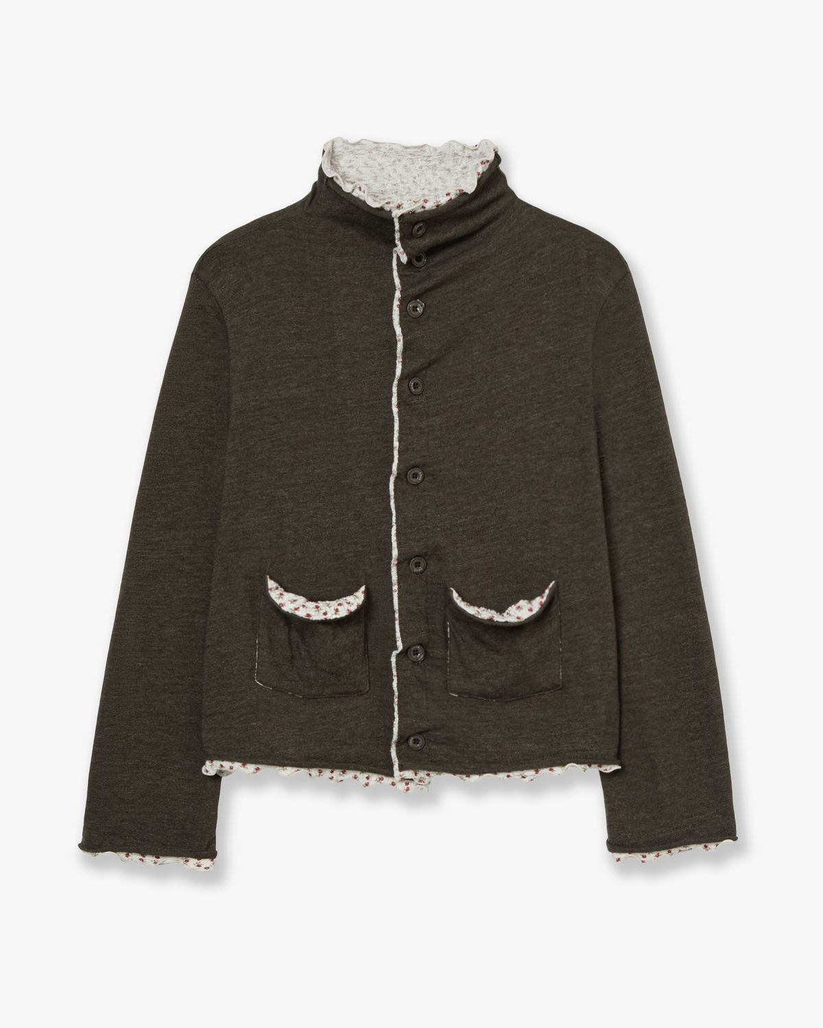 에이이에이이(AEAE) LAYERED CARDIGAN [KHAKI]