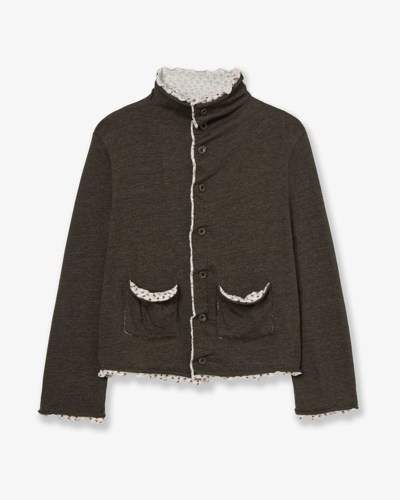 LAYERED CARDIGAN [KHAKI]