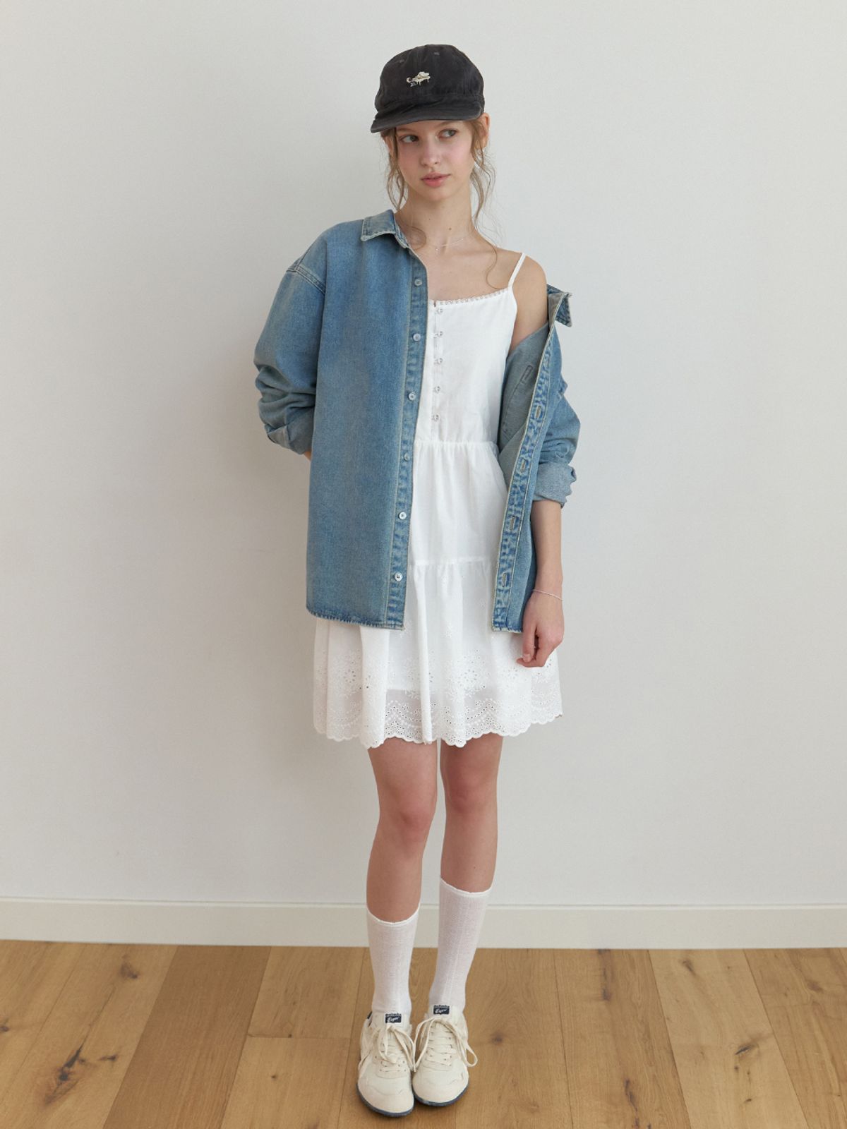 리엘(RE L) [2nd] Alov lace mini dress (white)