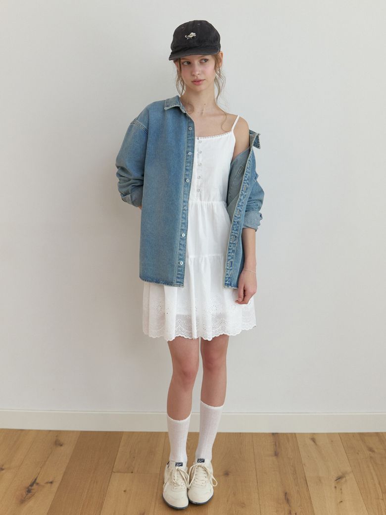 [2nd] Alov lace mini dress (white)