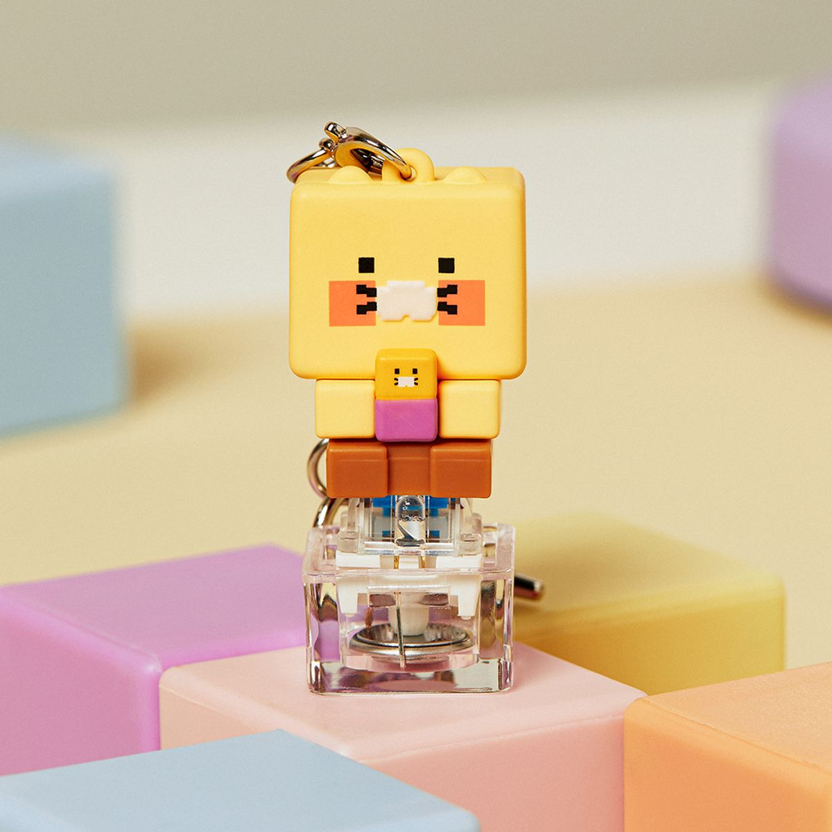 카카오프렌즈(KAKAO FRIENDS) 춘먐미 LED 키캡 피규어 키링_춘식이