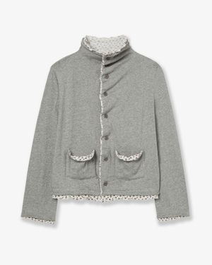 LAYERED CARDIGAN [MELANGE GREY]