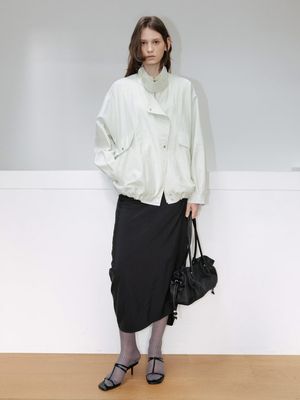 Asymmetric Placket Zip-Up Jacket SW6SM612_2color